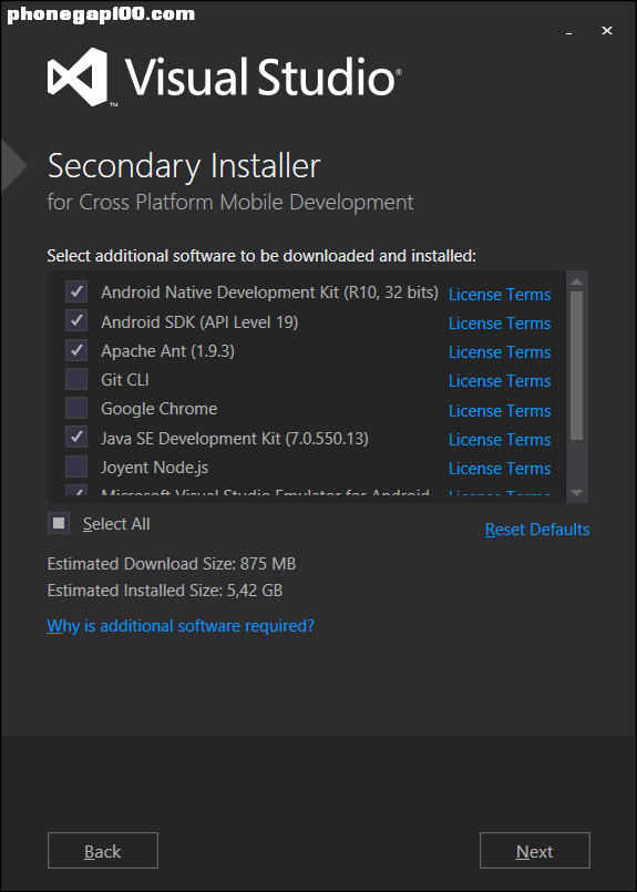 Visual Studio 2015 和 Apache Cordova